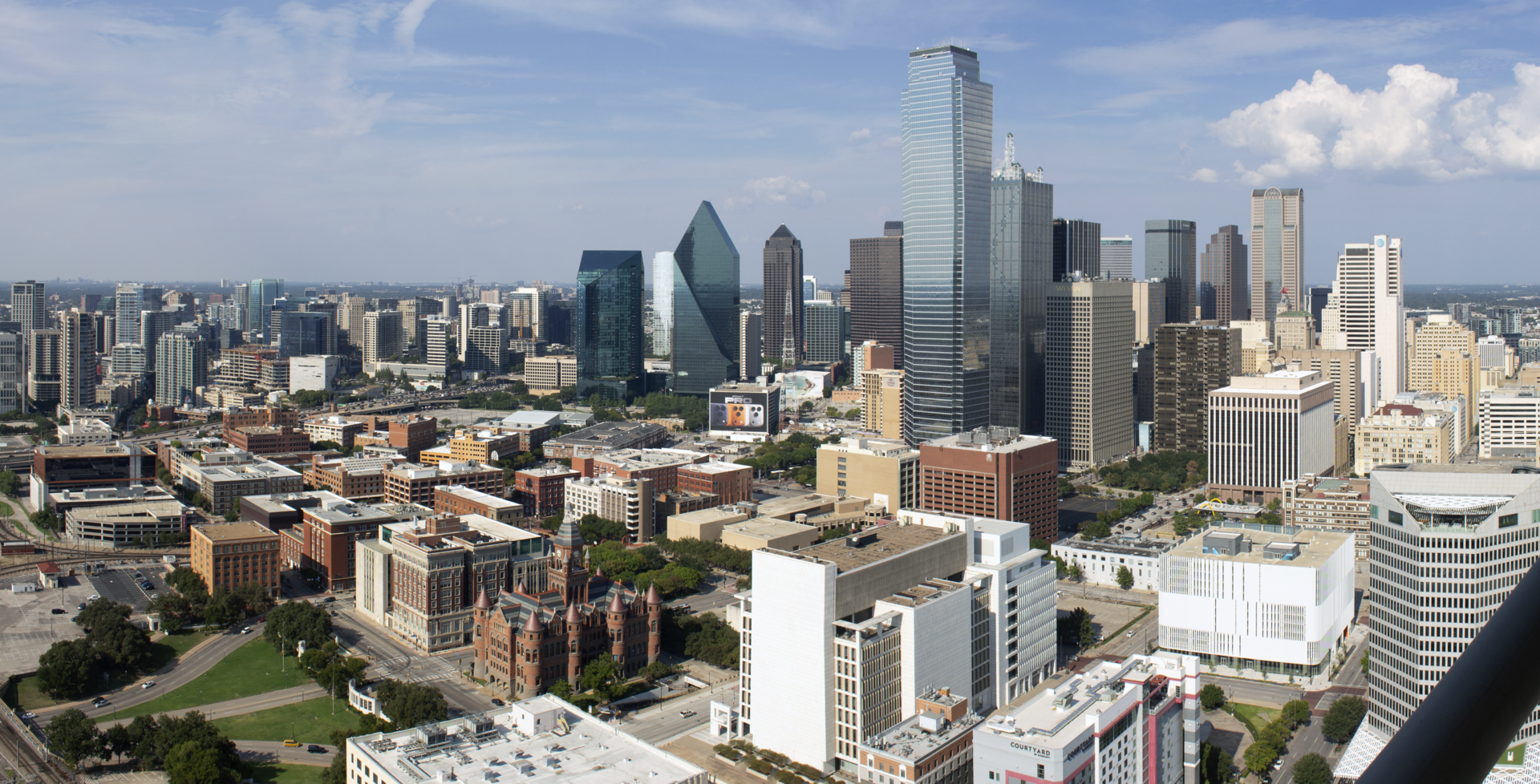 Dallas Texas skyline from Reunion Tower September 2025