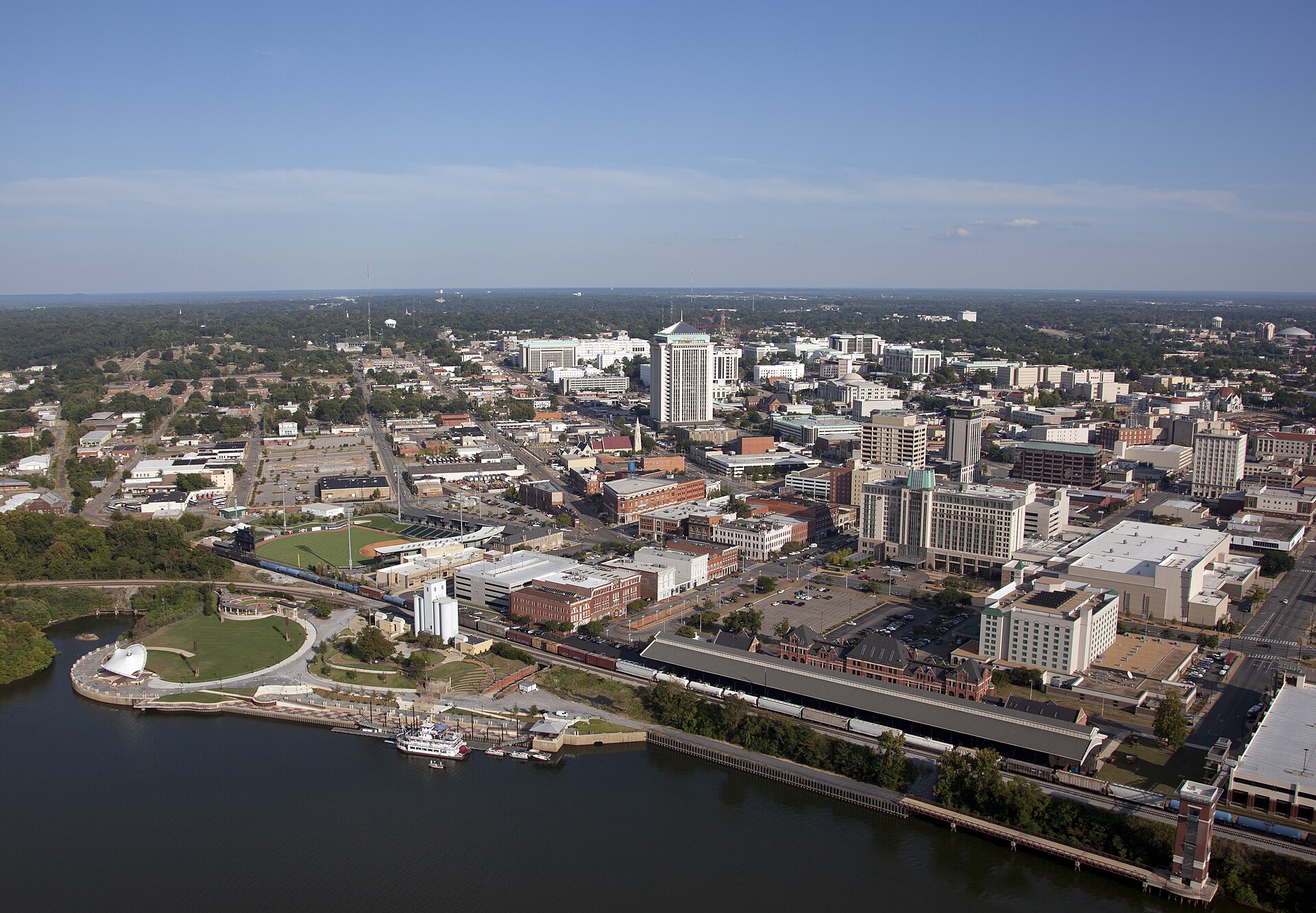 Title: Aerial view of Montgomery, Alabama
Physical description: 1 photograph : digital, TIFF file, color.

Notes: Title, date, and keywords provided by the phot